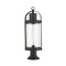 Z-Lite Roundhouse 1 Light Outdoor Pier Mounted Fixture, Black And Clear Seedy 569PHB-553PM-BK - alternate 3